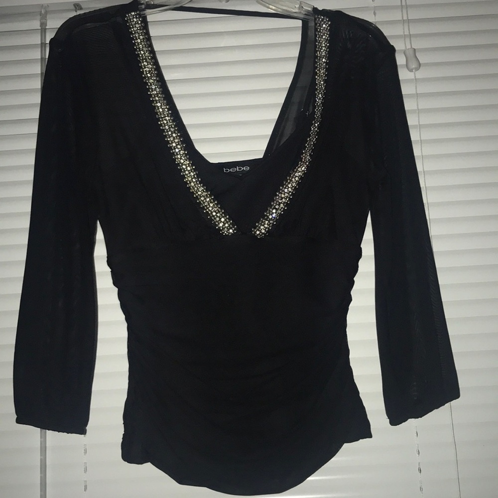 Black embellished blouse
